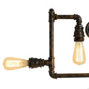 dettaglio plafoniera ruggine con lampadine decorative vintage ambra
