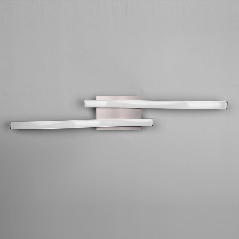Plafoniera design moderno acciaio satinato luce 3000K 4000K