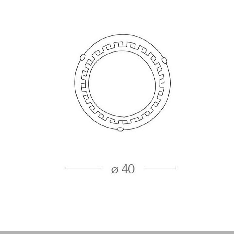 Plafoniera decorativa stile tradizionale Ø40 cm con attacco E27