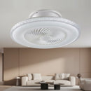 plafoniera con ventilatore borea intec bianca Ø59,5 led 46w 5500 lumen cct regolabile dimmer rgb bluetooth rf ip20