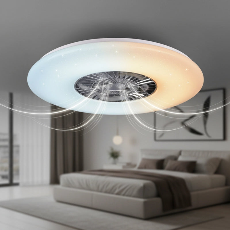 Plafoniera con ventilatore integrato con illuminazione led per il comfort di cucina, soggiorno e camera