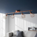 plafoniera rame con 4 faretti a gabbia orientabili e lampadine G9 incluse per interni vintage