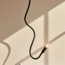 Punto luce da soffitto nero con tubo flessibile e attacco E14 non incluso per ambienti moderni