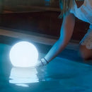 sfera luminosa galleggiante buly 20 in policarbonato bianco diametro 20 cm per piscina e giardino
