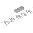 sistema su cavo 5 metri con 10 metri di cavo trasformatore e 5 spot orientabili led integrati 4,5w 250lm ciascuno