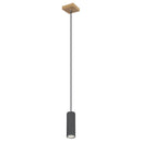 Sospensione cilindrica grafite Robby con attacco GU10 e lampadina non inclusa per luce puntuale da interno