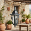 sospensione da esterno heritage lanterna classica nero antichizzato e27 ip44