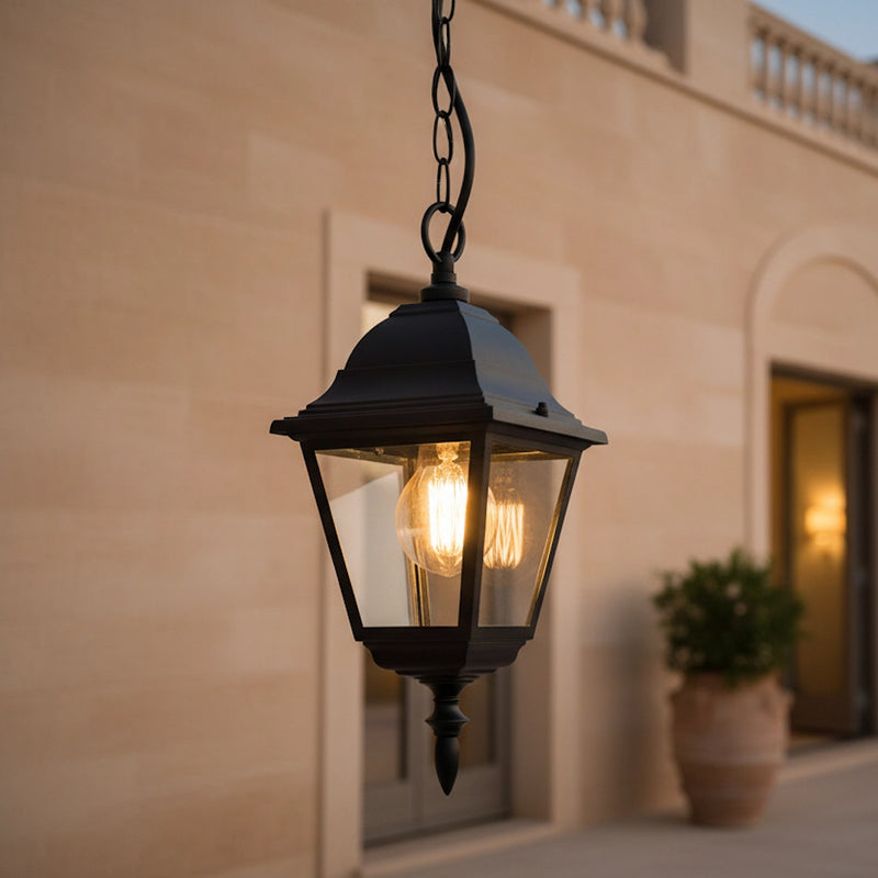 Sospensione da esterno IP44 Outdoor lanterna classica nera Livenza by Trio Lighting