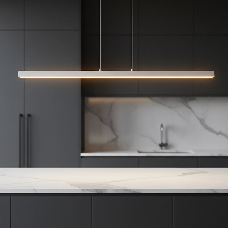 Sospensione LED Paros ideale per cucine moderne con isola o penisola integrata nel sistema Duoline