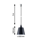 sospensione outdoor con lampadina LED E14 sostituibile luce calda 3000K potenza 2W