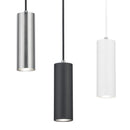 Sospensione in metallo Marley con lampadina GU10 disponibile nero, bianco o metallo satinato