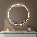 Specchio LED rotondo Rivas da 75 cm con luce naturale 4000K e comando touch per bagno moderno