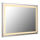 cct selezionabile e dimmerazione per creare luce morbida o più intensa in bagno con un unico specchio luminoso elegante
