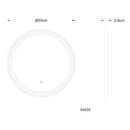 Specchio Rivas con LED integrato da 10W luce CCT 2700K 4000K 6500K dimmer touch e grado IP20