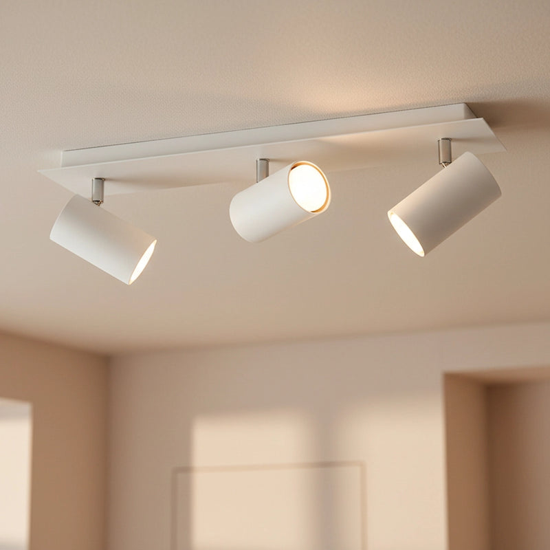 Spot bianco Marley a 3 luci con attacchi GU10 e lampadine non incluse per interni moderni