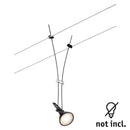 spot orientabile per sistema a cavi compatibile con lampadina gu5.3 non inclusa