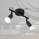 Spot doppio Matrix nero opaco con 2 attacchi GU10 lampadine escluse potenza massima 35W e grado IP20