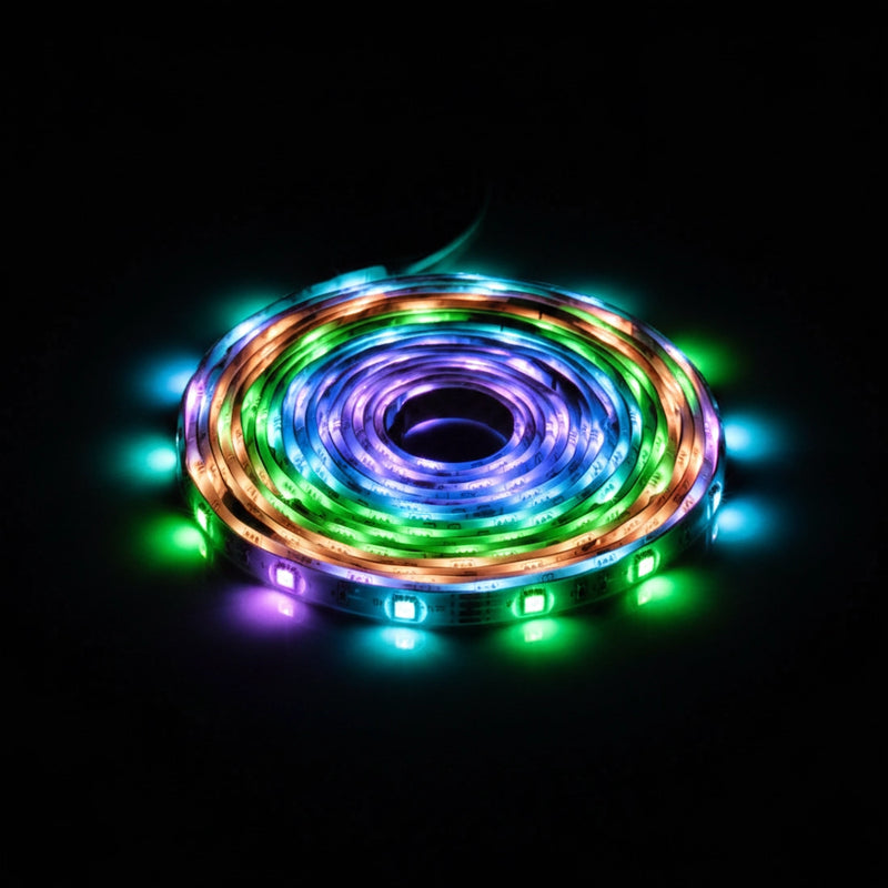 Striscia LED con luce RGB colorata gestita da telecomando