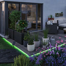 striscia luminosa solare per decorare giardino terrazzo balcone ringhiere fioriere e percorsi esterni