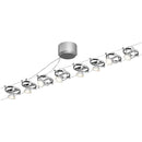 sistema completo con trasformatore cavo e 8 faretti orientabili attacco gu5 3 max 10w