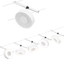 tesata su cavo circle basic set 5 faretti led orientabili bianco opaco 3000k