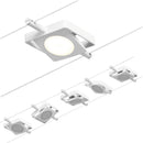 tesata su cavo macled basic set bianco opaco con 5 faretti orientabili led 4,5w 250 lumen luce 3000k kit completo