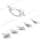 tesata su cavo roundmac basic set bianco opaco con 5 faretti orientabili led 4,5w 200 lumen luce 3000k kit completo 10m