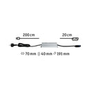 Trasformatore Plug Shine in alluminio argento con cover inclusa per impianti outdoor estesi