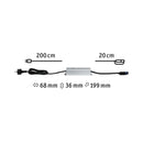 Trasformatore Plug Shine in alluminio argento con cover inclusa per installazioni outdoor