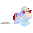 Unicorno luminoso LED con corpo sfaccettato trasparente e luce brillante per cameretta o comodino