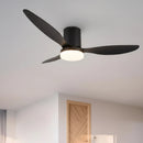 ventilatore moderno nero con luce led 20w 2500 lumen con diametro 132 cm per soggiorno e camera
