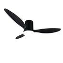 ventilatore da soffitto nero con LED cct regolabile da 2700k a 6500k e intensita dimmerabile
