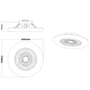dimensioni plafoniera led e ventilatore Alva Globo Lighting