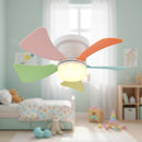 ventilatore da soffitto hines bianco Ø40,6 con pale colorate e luce led 10w 750 lumen cct 3000 6500k dimmerabile