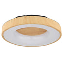 Plafoniera LED Jolli Ø40 cm 30W, CCT 3000–6000K, Dimmerabile con Telecomando, Cornice Effetto Legno