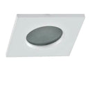 faretto viper quadrato ip65 bianco da incasso foro 74 mm compatibile gu53 e gu10