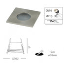 faro incasso quadrato viper bianco ip65 impermeabile compatibile attacchi gu53 gu10