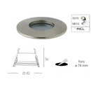 faretto rotondo viper bianco ip65 per bagno doccia e vasca foro 74 mm