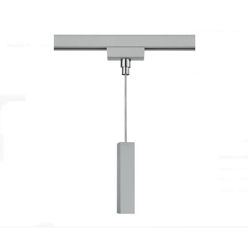 Adattatore per lampadari e sospensioni compatibile con sistema a binario bifase DUOline 230V, portata max 2 kg, acciaio satinato