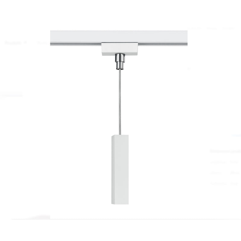 Adattatore per lampadari e sospensioni compatibile con sistema a binario bifase DUOline 230V, portata max 2 kg, colori bianco