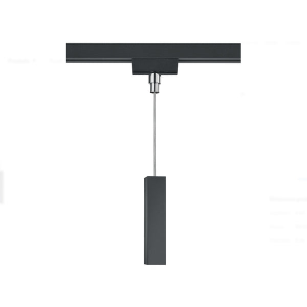 Adattatore per lampadari e sospensioni compatibile con sistema a binario bifase DUOline 230V, portata max 2 kg, colori nero