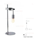 Lampada da tavolo moderna cromata altezza 50cm