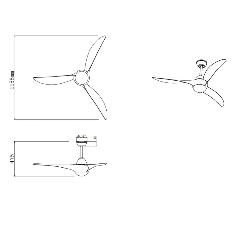 Alesund R67142187 | Ventilatore moderno | Trio Lighting