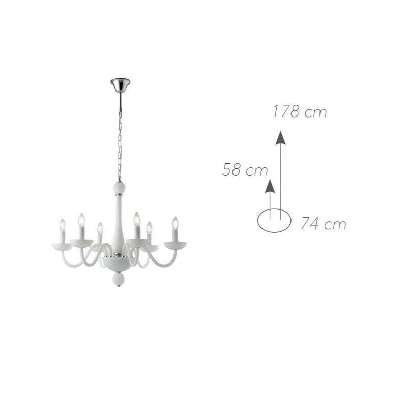 I-ALFIERE/6 NERO | Lampadari chandelier | Fan Europe
