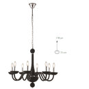 I-ALFIERE/8 NERO | Lampadario | Fan Europe