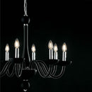 I-ALFIERE/8 NERO | Lampadario chandelier | Fan Europe