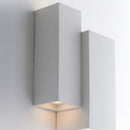 lampada da parete moderna in gesso verniciabile con doppia luce su/giù