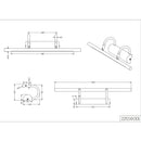 Cuadro 225210107 Lampada da quadro acciaio satinato 48 cm LED integrato 8W con garanzia 5 anni