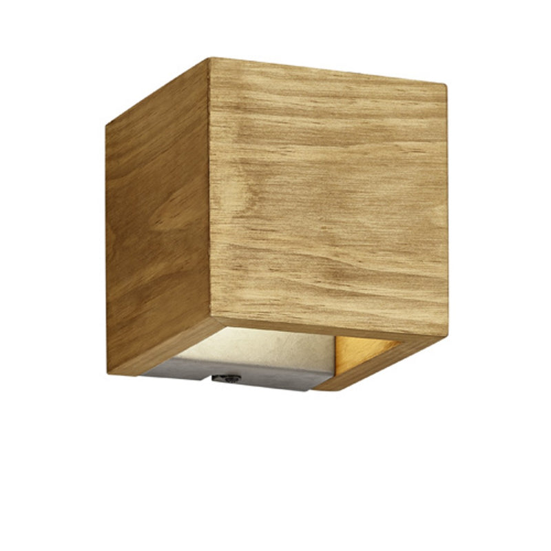 Applique LED metallo effetto legno 4,3W 3000K luce calda 3 livelli intensità