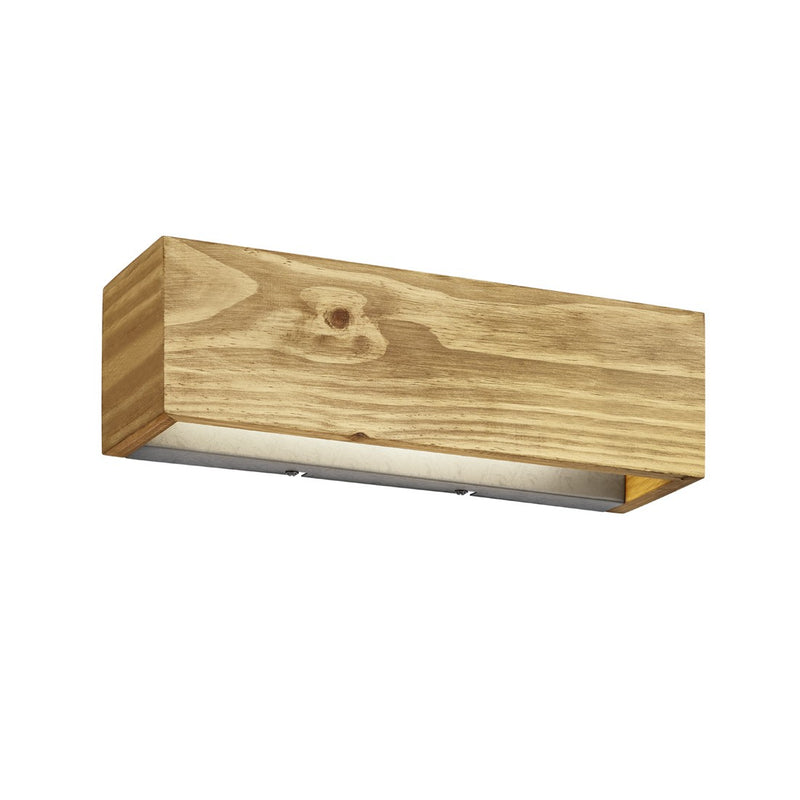 Applique LED rettangolare metallo effetto legno 13,5W 3000K con regolazione 3 livelli
